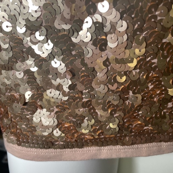 Ann Taylor LOFT Sequin Gold Tank Top Blouse sz SP - Picture 3 of 8